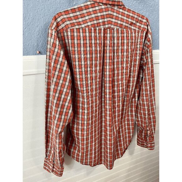 Tommy Hilfiger Men's Plaid Button-Down Long Sleeve Shirt Black, Red and White - Picture 4 of 7